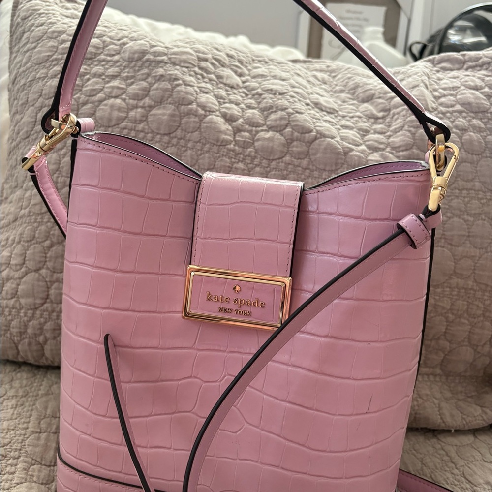 Kate Spade Pink Embossed Shoulder Bag